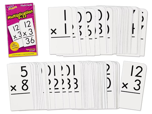 Multiplication 0-12 Flash Cards- 91 Cards - US 3450