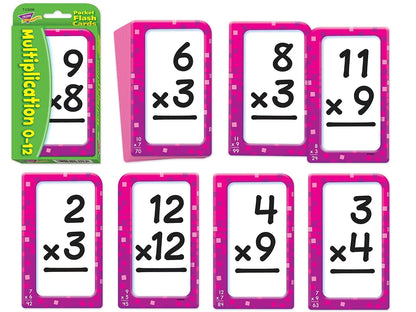 Multiplication 0-12 Pocket Flash Cards - US 7717