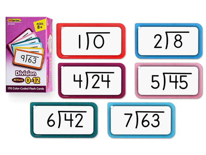 Division All Facts 0-12 Flash Cards - US 9196