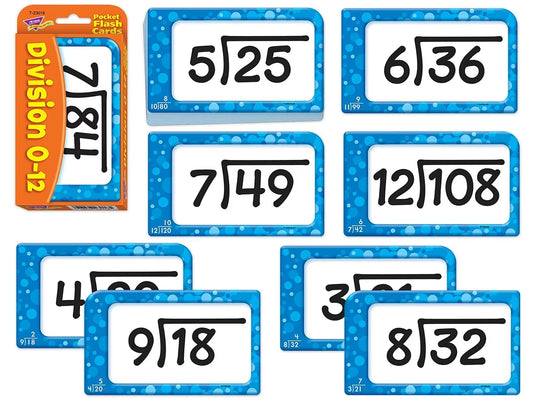 Division 0-12 Pocket Flash Cards - US 7836