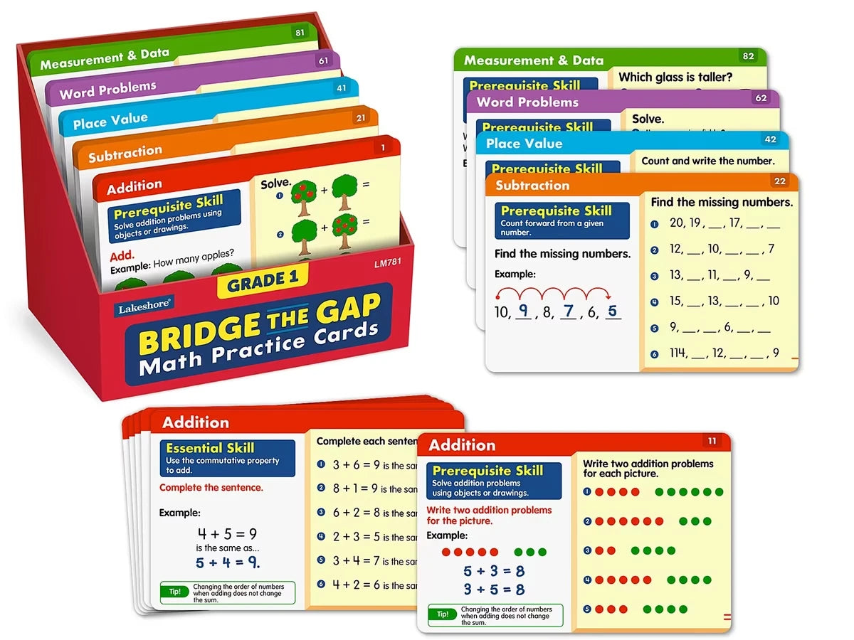 Bridge the Gap! Math Practice Cards - Gr. 1 - US 7978