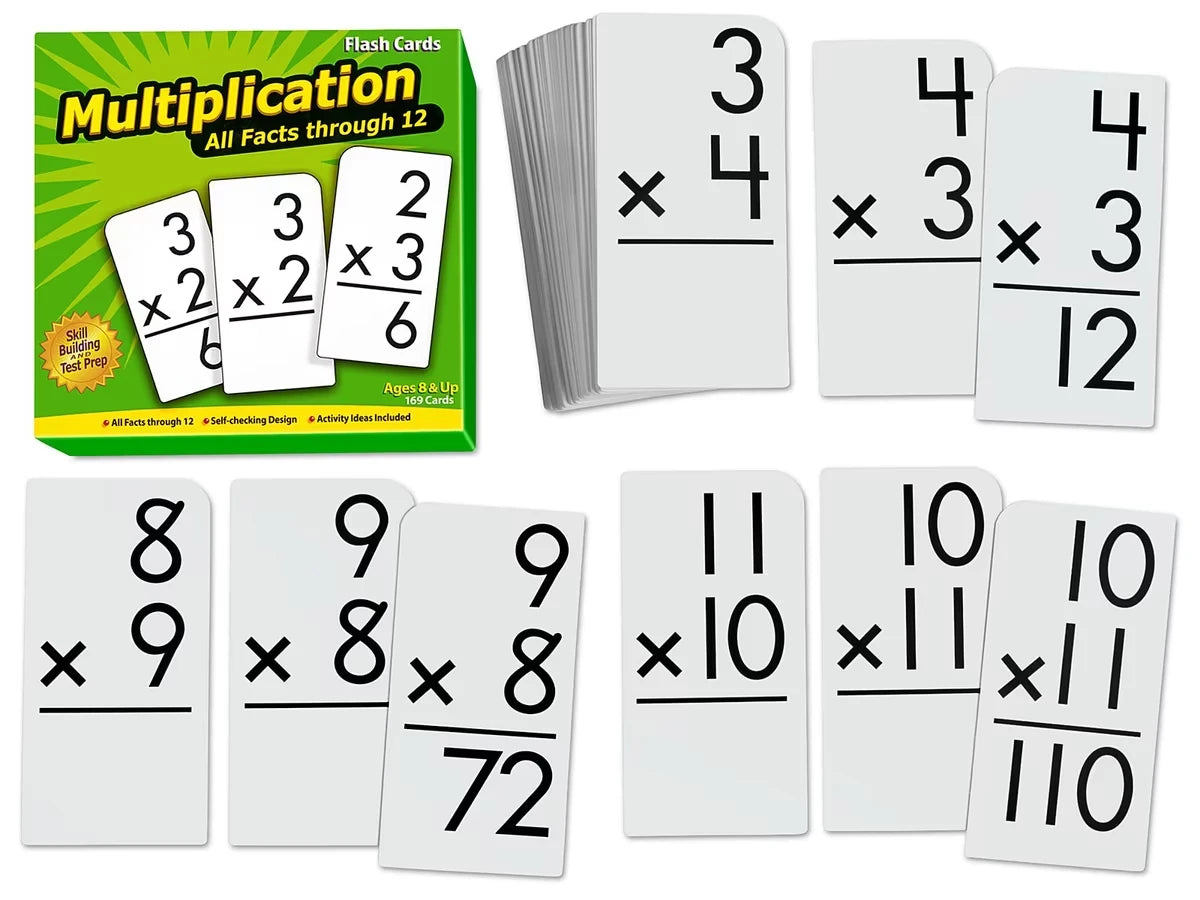 Multiplication All Facts 0-12 Flash Cards - US 3124