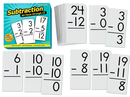 Subtraction All Facts 0-12 Flash Cards - US 2996