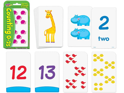 Counting 0-25 Pocket Flash Cards - US 2499