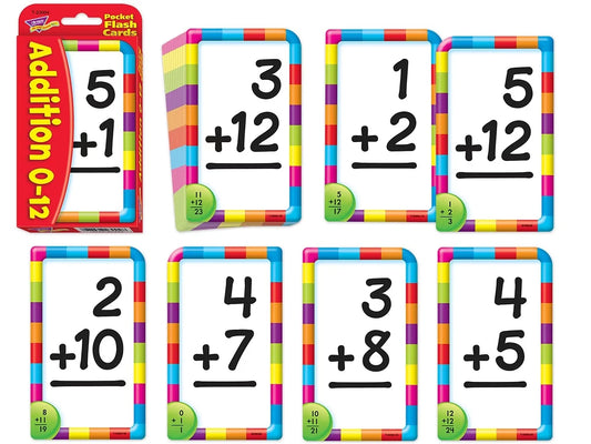 Addition 0-12 Pocket Flash Cards - US 9101