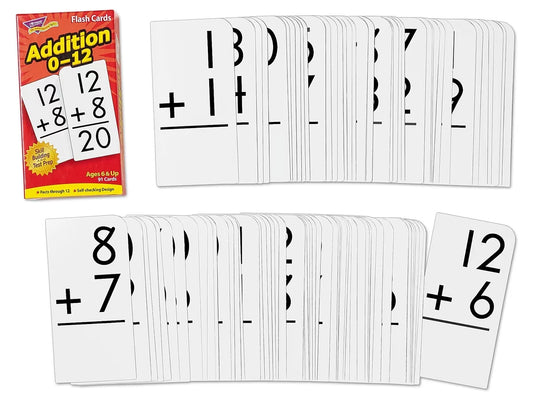 Addition 0-12 Flash Cards- 91 Cards - US 4440