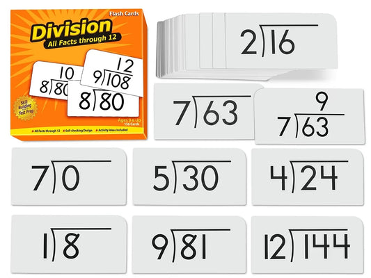 Division All Facts 0-12 Flash Cards - US 3905