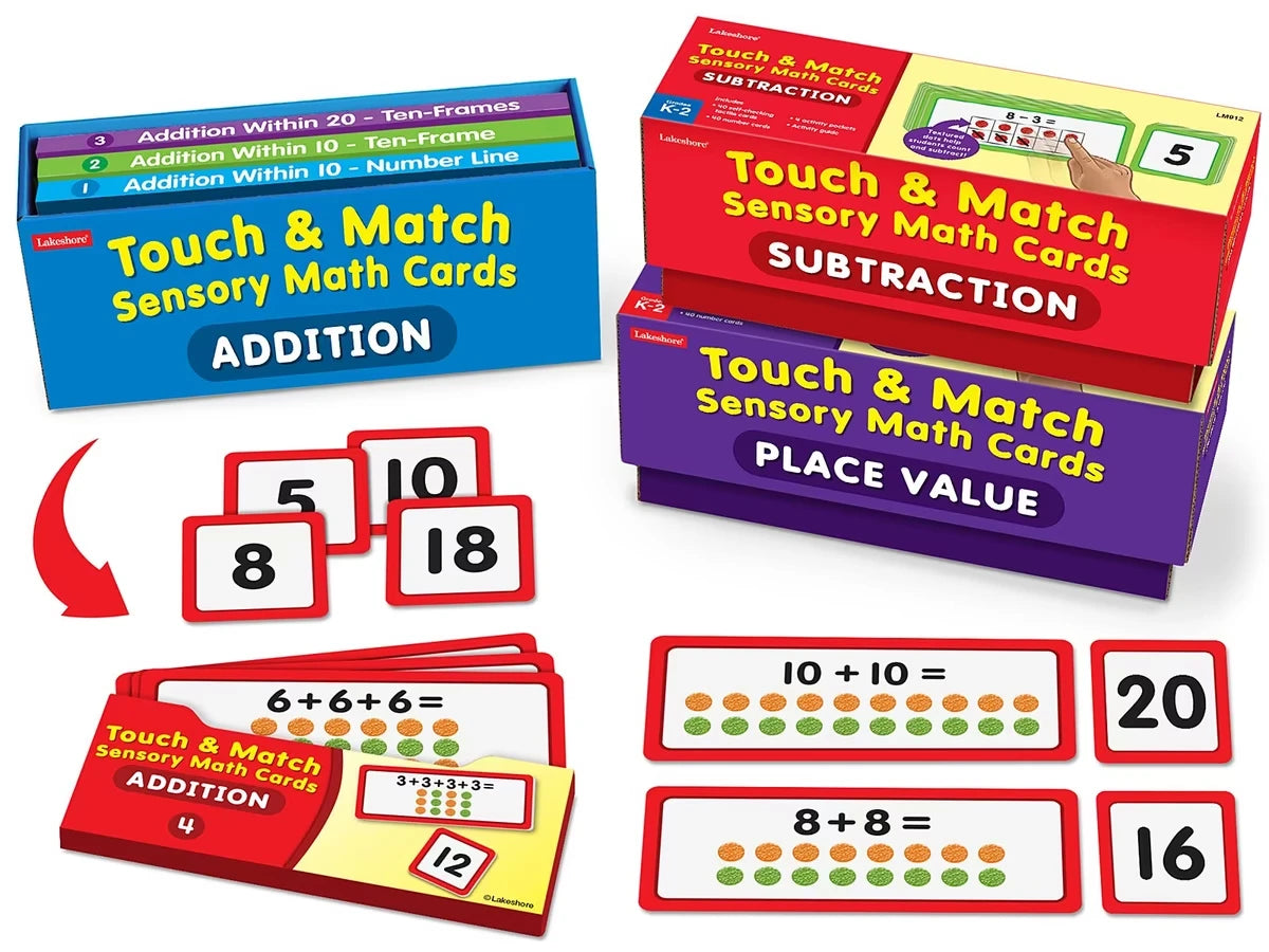 Touch & Match Sensory Math Cards - Complete Set - US 3152