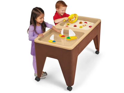 Preschool Two-Station Sand & Water Table - Natural Colors - US 8149