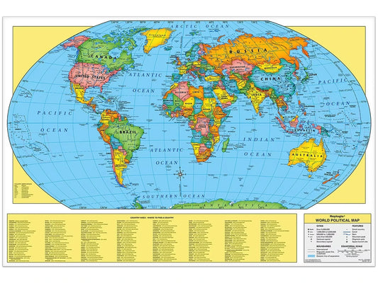 Write & Wipe World Wall Map - US 6944