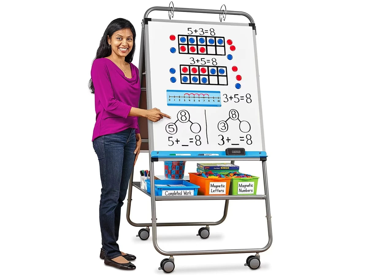 Flex-Space Double-Sided Mobile Teaching Easel - US 9643