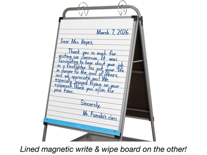 Flex-Space Double-Sided Mobile Teaching Easel - US 9643