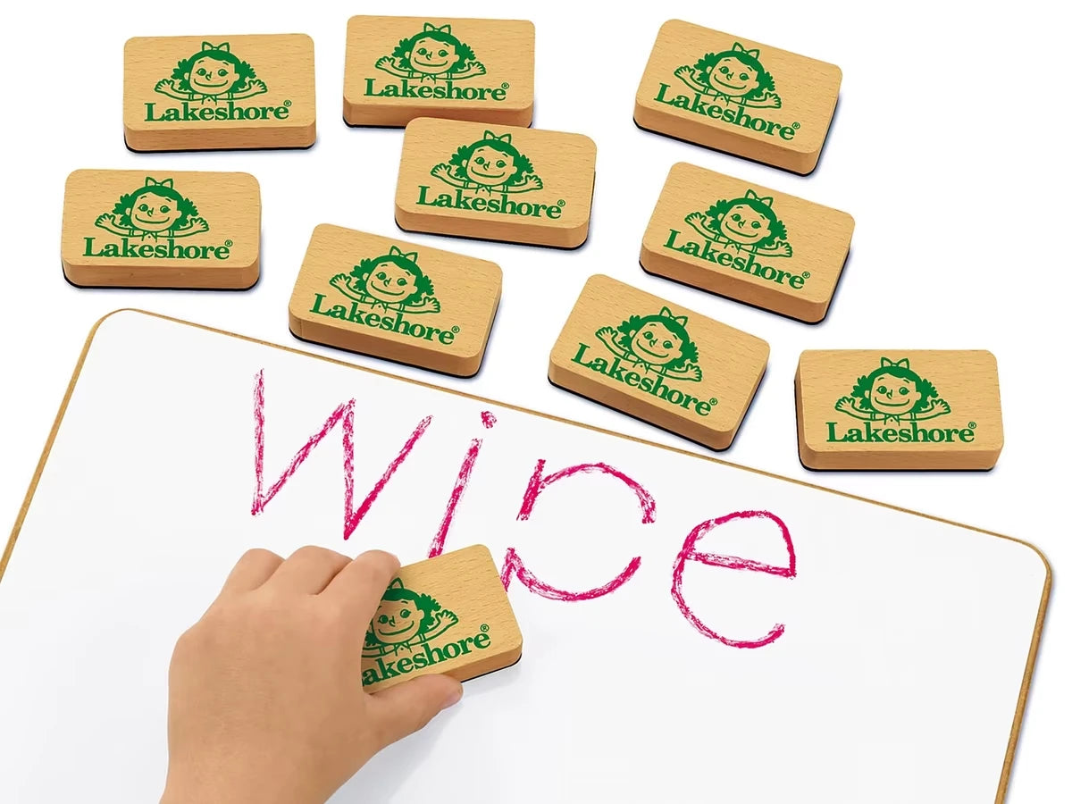 Write & Wipe Lapboard Erasers - Set of 10 - US 8273