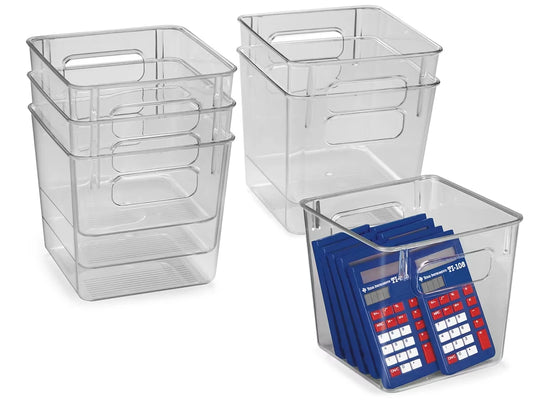 Easy-Tote Clear-View Bins - Set of 6 - US 6238