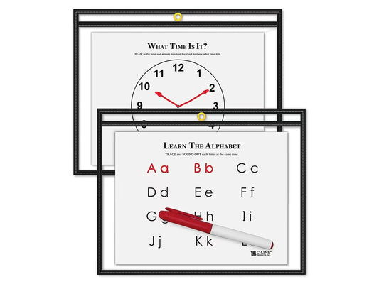 Reusable Write & Wipe Horizontal Pocket - US 1836
