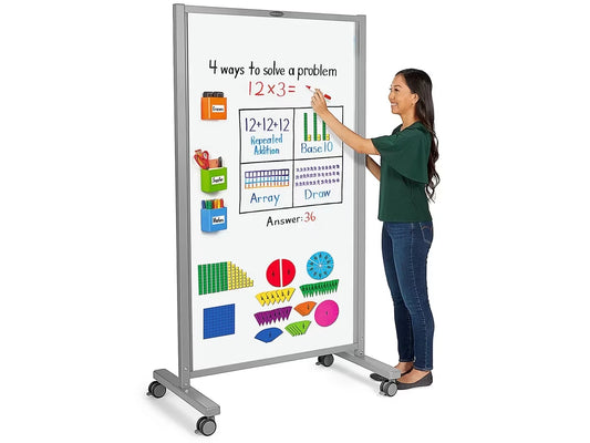 Flex-Space Mobile Magnetic Double-Sided Whiteboard - US 4880