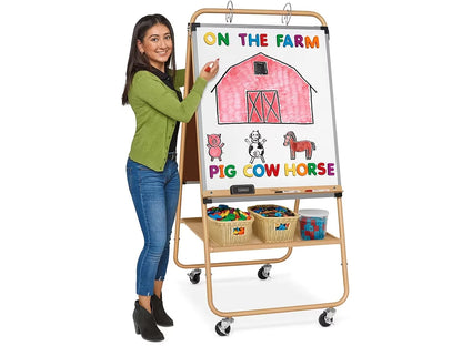Heavy-Duty Mobile Teaching Easel - US 6172