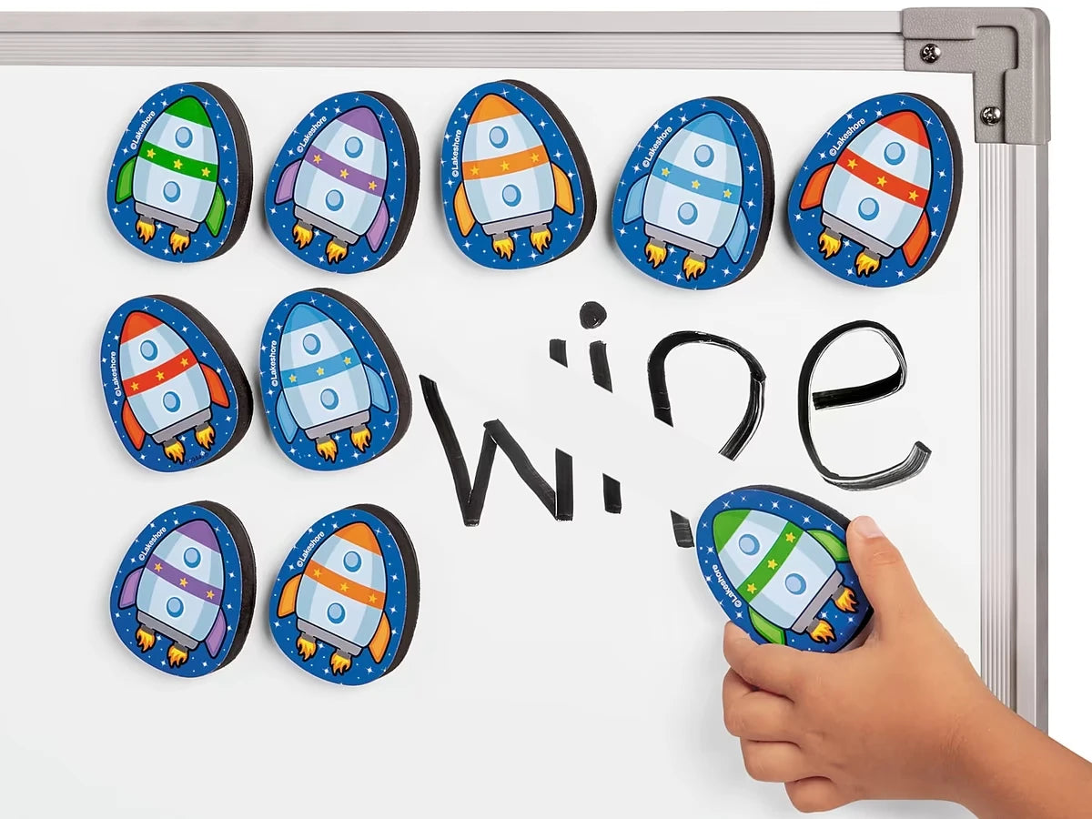 Magnetic Write & Wipe Erasers - Set of 10 - US 5818
