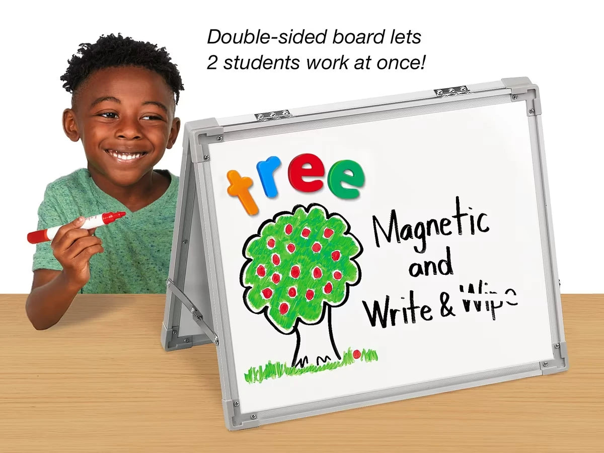 Double-Sided Write & Wipe Magnetic Easel - US 5881