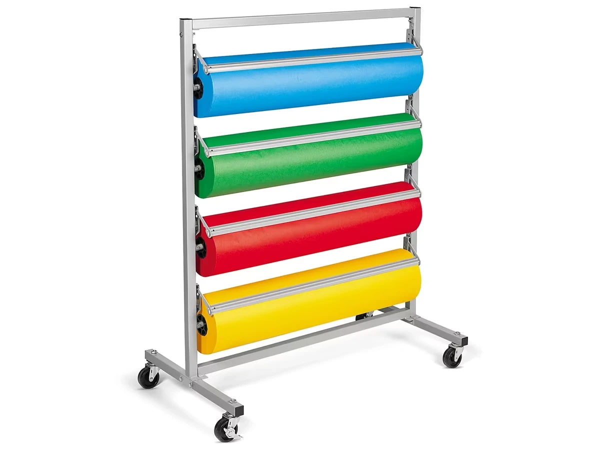 Portable Butcher Paper 4-Roll Holder/Cutter Floor Rack - US 4674