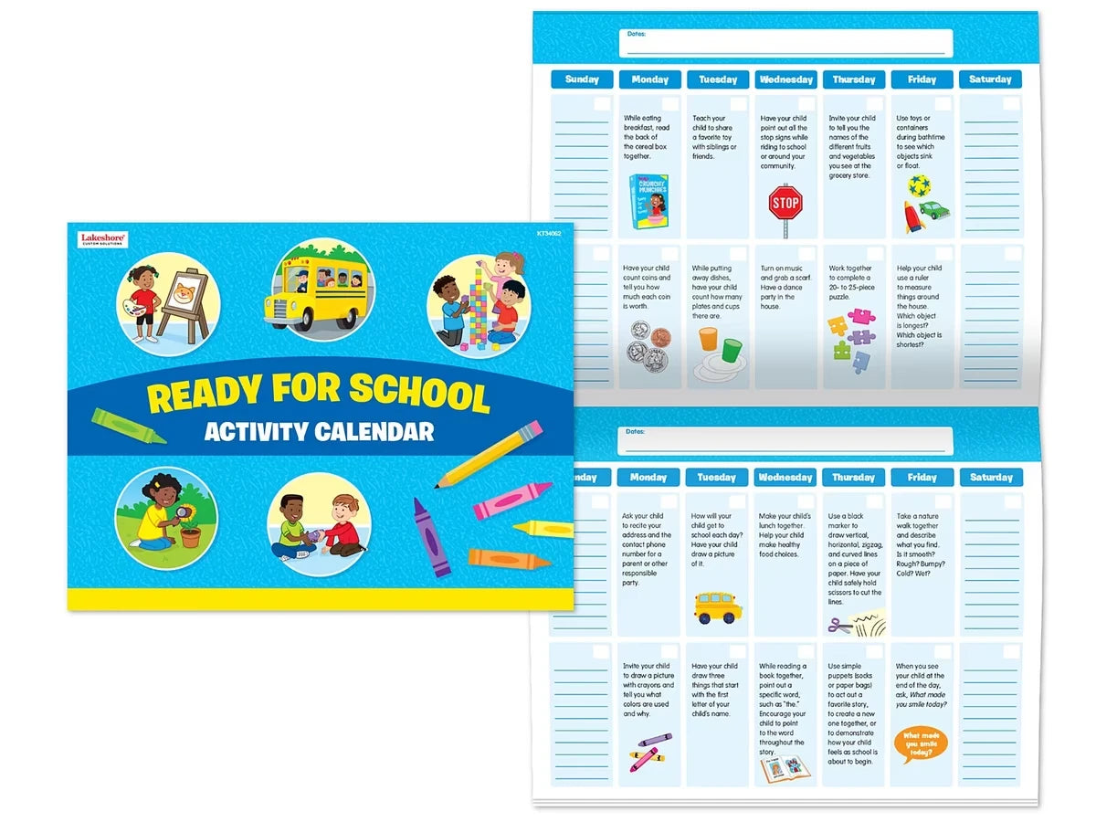 Ready for School Activity Calendar - US 2501