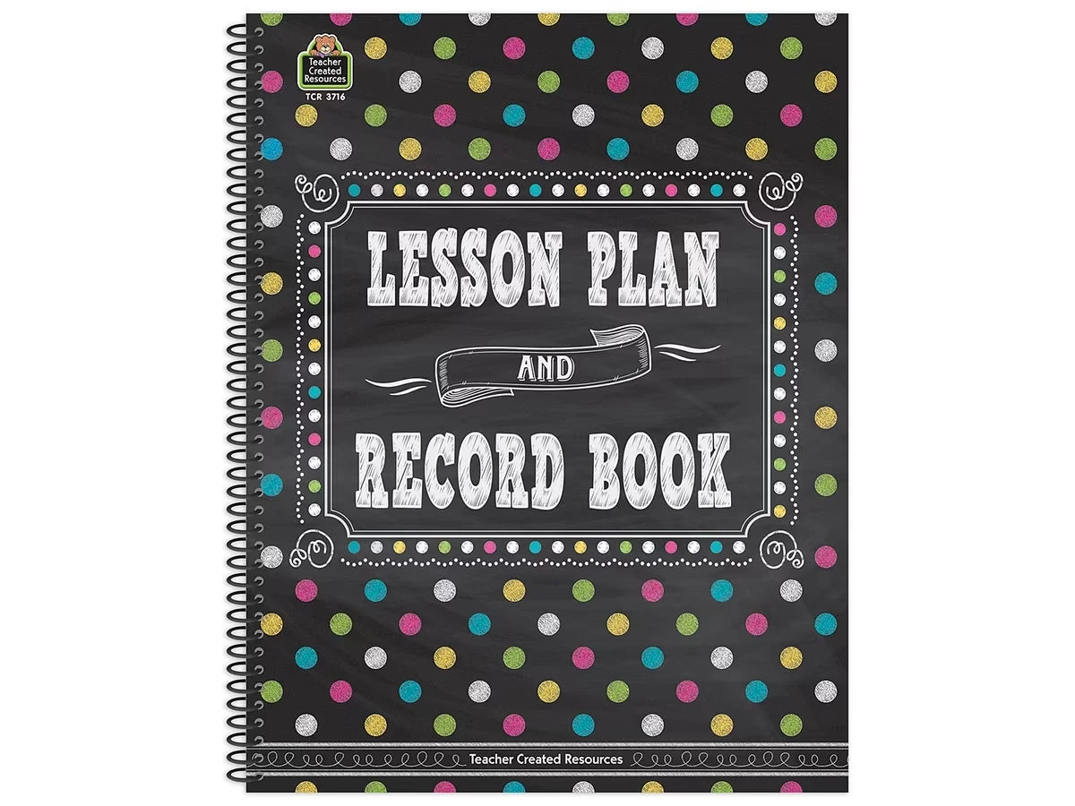 Chalkboard Brights Lesson Plan & Record Book - US 2085