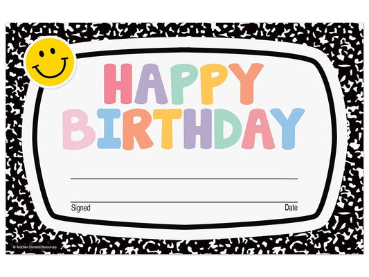 Cool for School Birthday Certificates - US 4381