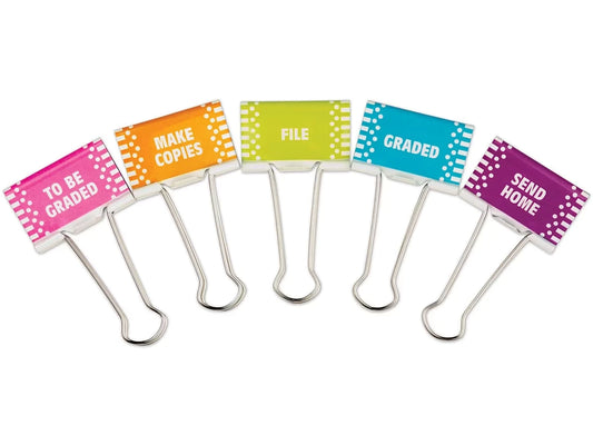 Colorful Classroom Management Large Binder Clips - US 7338