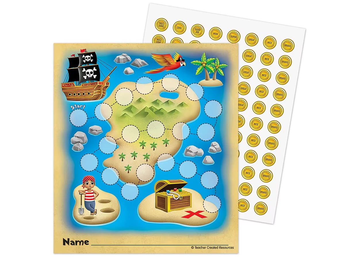 Treasure Hunt Reward Trackers and Stickers - US 7040