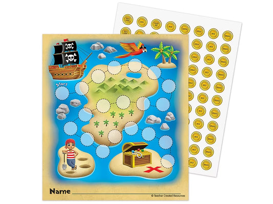 Treasure Hunt Reward Trackers and Stickers - US 7040