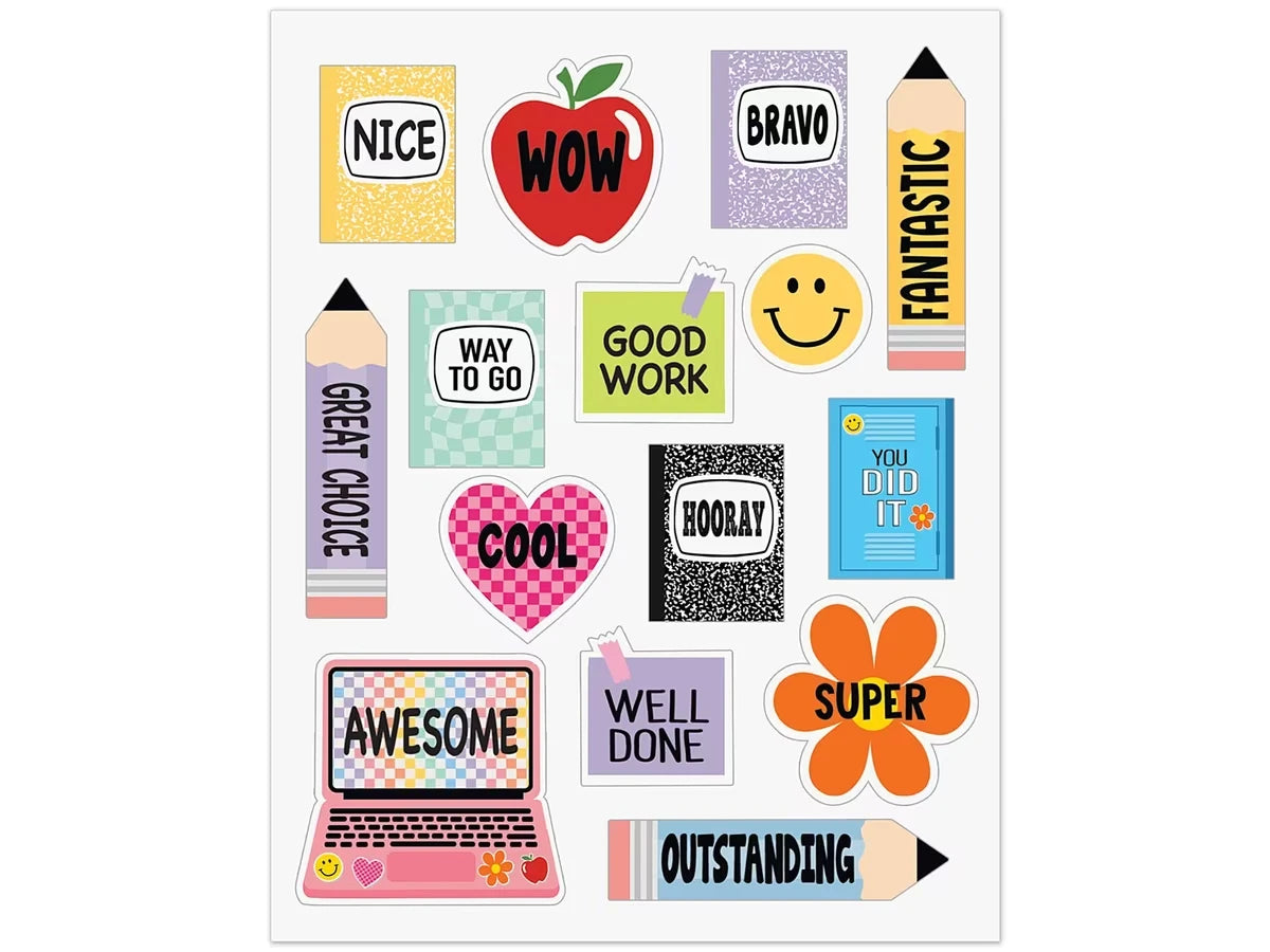 Cool for School Motivational Stickers - US 4578