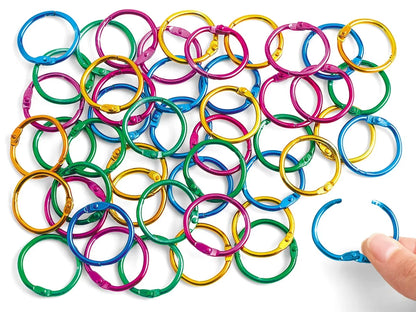Colorful Book Rings - Set of 50 - US 3489