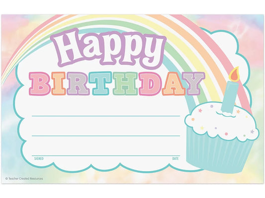 Pastel Pop Birthday Certificates - US 4861
