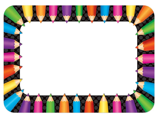 Colored Pencil Name Tags - US 3343