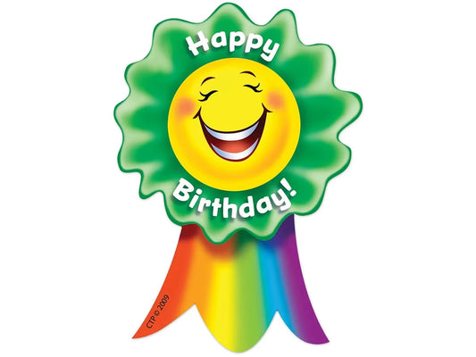Smiling Ribbon Birthday Badges - US 7152