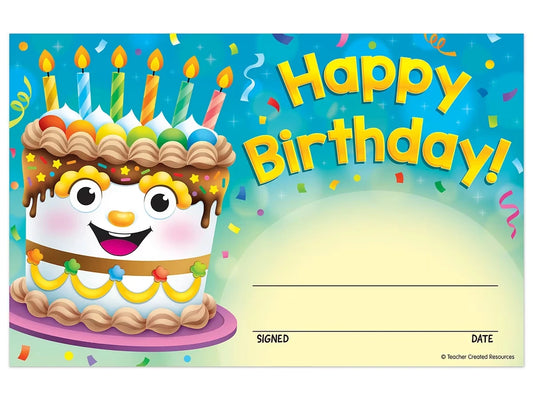 Birthday Cake Certificates - US 9585