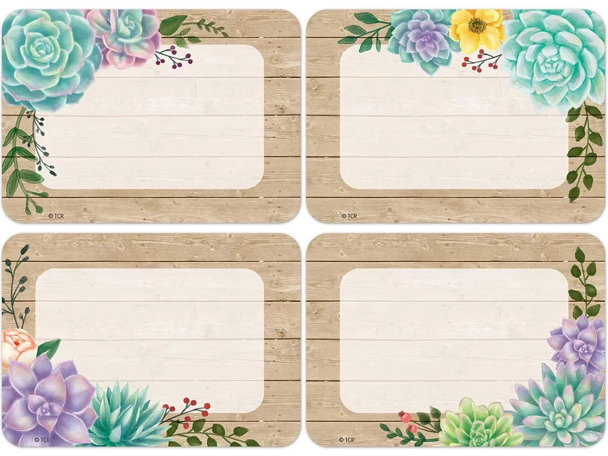 Rustic Bloom Name Tags - Variety Pack - US 4060