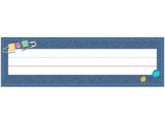Crafty and Cool Denim Nameplates - US 4569