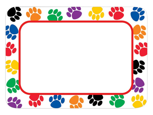 Paw Print Name Tags - US 4619