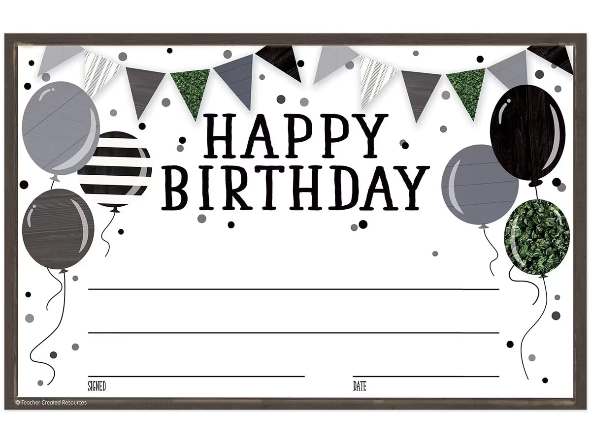 Modern Farmhouse Birthday Certificates - US 4467