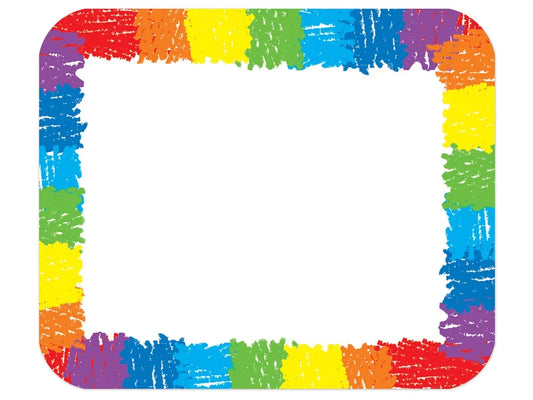 Rainbow Scribble Name Tags - US 8199