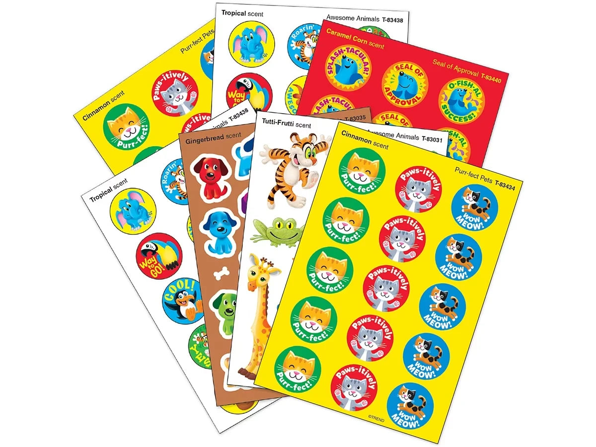 Animal Pals Scented Motivational Stickers - Variety Pack - US 8514