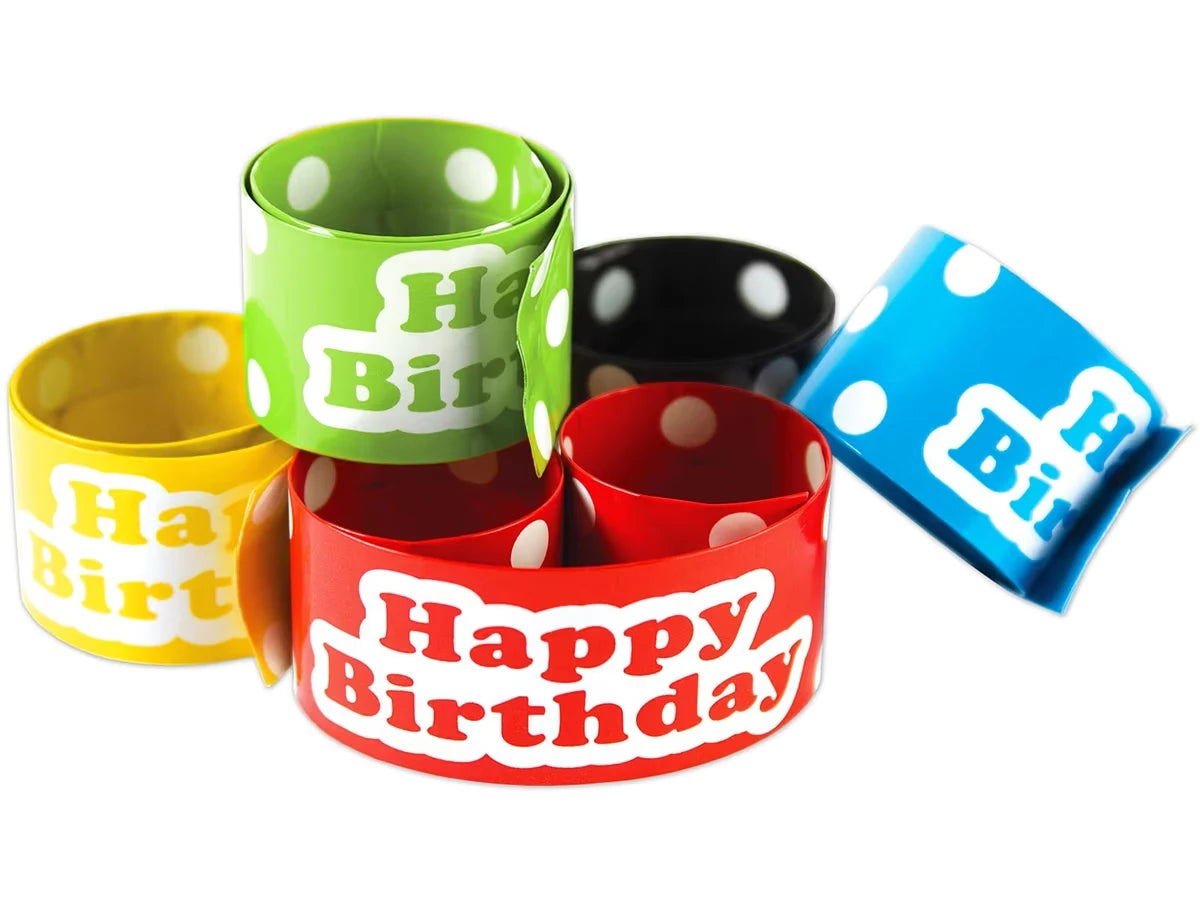 Polka Dot Birthday Slap Bracelets - US 1432