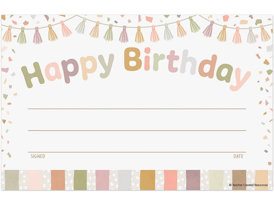 Terrazzo Tones Birthday Certificates - US 6083