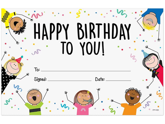 Stick Kids Birthday Certificates - US 1931