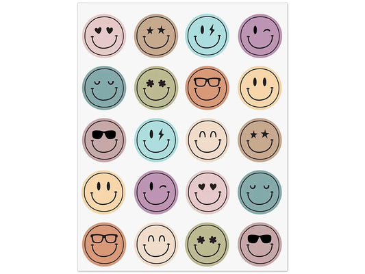 Calming Colors Smiley Stickers - US 5644