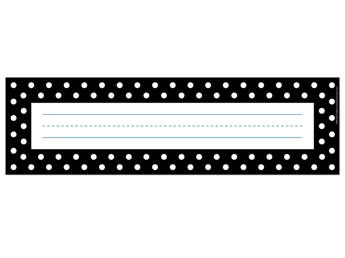 Black Polka Dot Nameplates - US 5427
