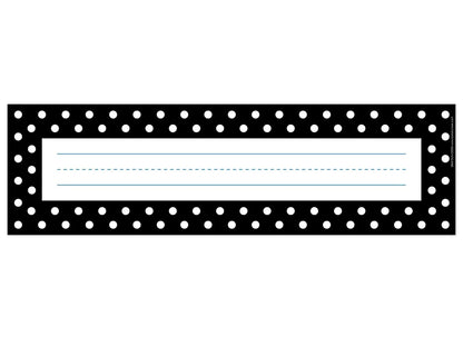 Black Polka Dot Nameplates - US 5427