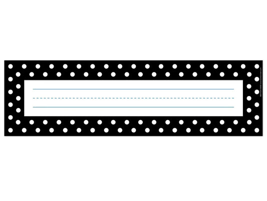 Black Polka Dot Nameplates - US 5427