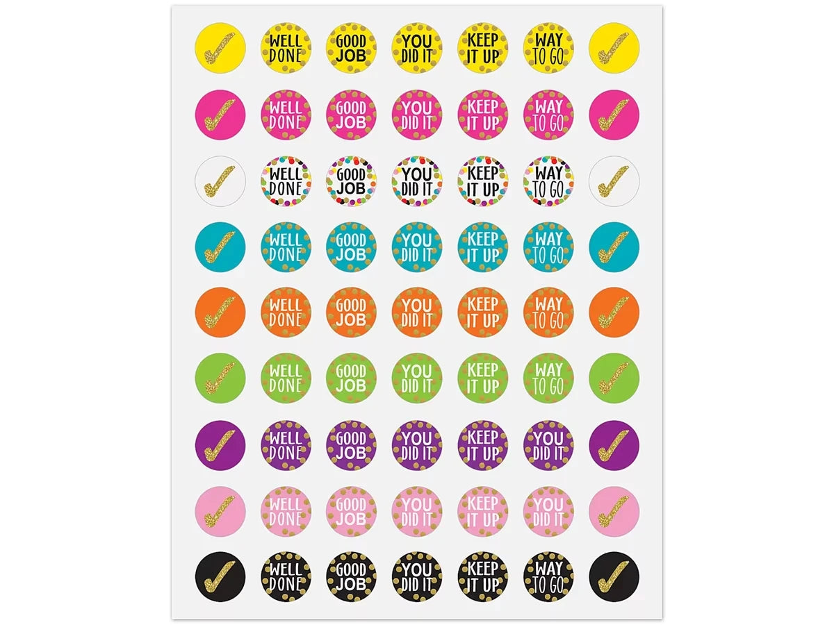 Confetti Motivational Mini Stickers - US 1766